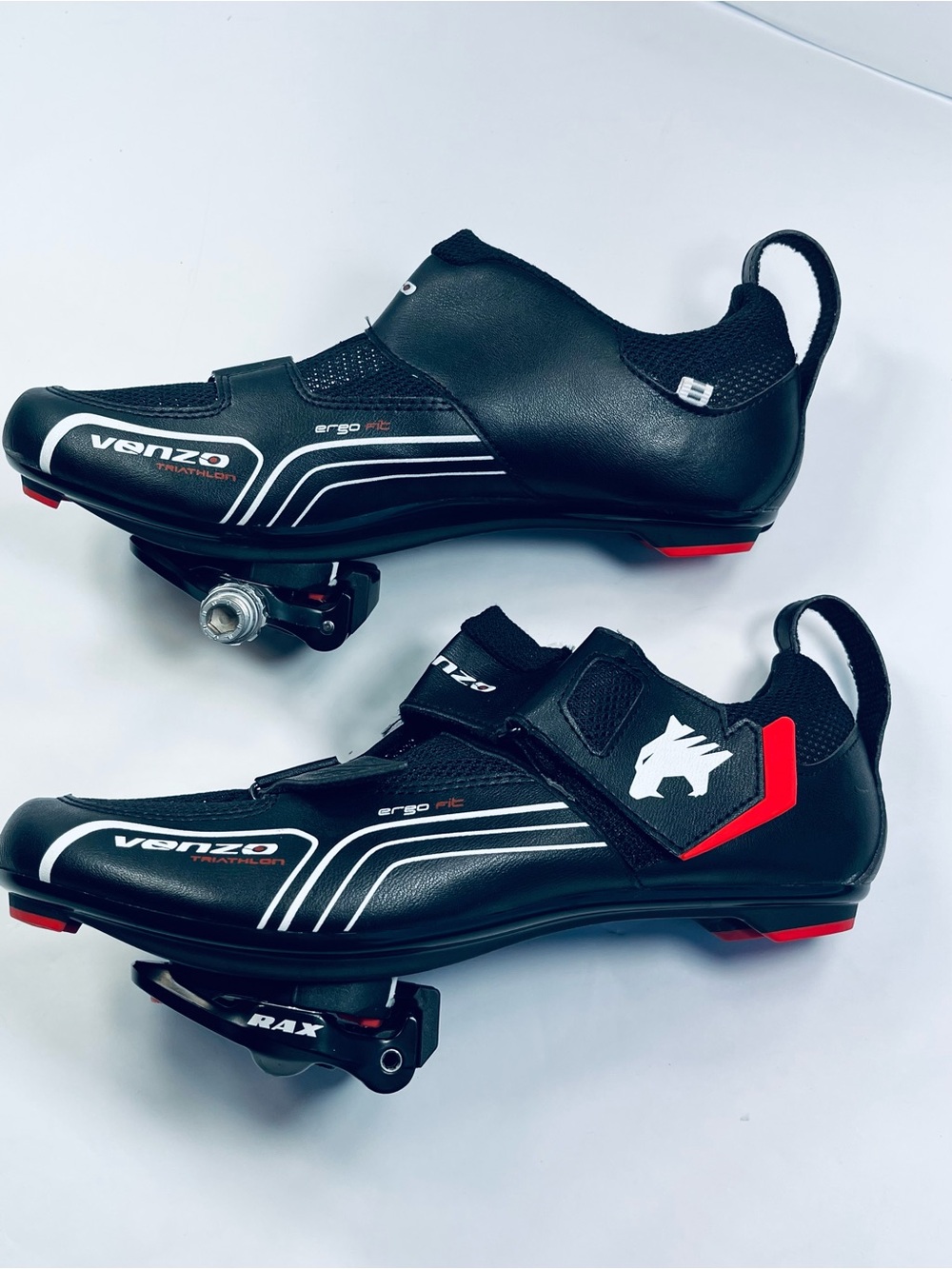 Venzo Men’s :7 1/2 Fit Triathlon Cycling Shoes & VRX Road Pedal # VZ-E02XR-003